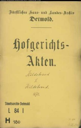 Hillebrand, Johann Balduin gegen Witwe Hillebrand und Consort. - Erbschaft