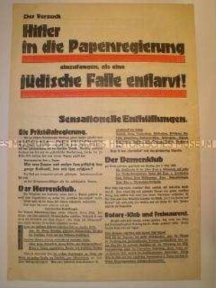 Sonderdruck der NSDAP zu den Reichstagswahlen am 6. November 1932