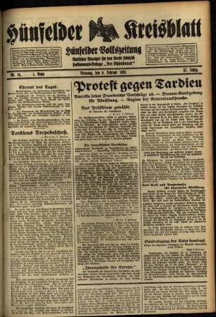 Erste Ausgabe vom Dienstag, den 09. Februar 1932.