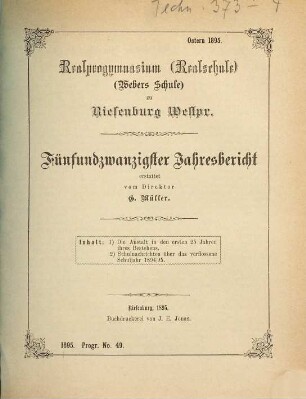 Jahresbericht : Ostern .... 1894/95