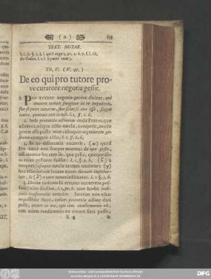 Tit. V. (V. 45.) De eo qui pro tutore prove curatore negotia gessit.
