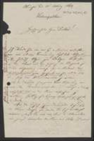 Brief von August von Krempelhuber an Unbekannt
