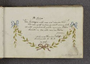 Stammbuch des Paridom Johann Heinrich Weiß (1795-1814)