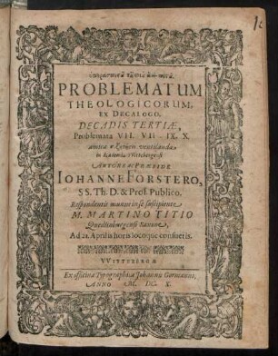 3,7/10: Problematum Theologicorum, Ex Decalogo, Decadis ...