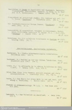 Musikethnologie, musikalische Volkskunde