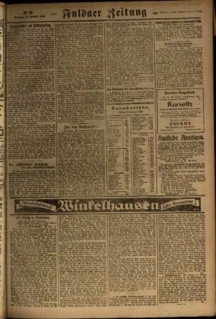 Ausgabe vom Sonntag, den 14. Januar 1923.