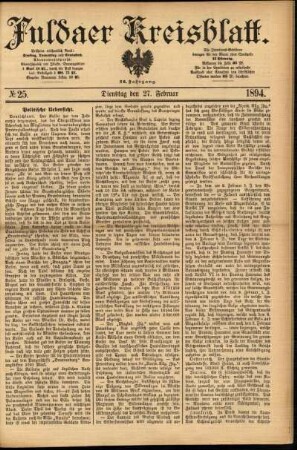 Ausgabe vom Dienstag, den 27. Februar 1894.