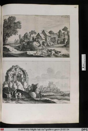 Reisende vor der Ruine des Tempels der Minerva Medica in Rom
