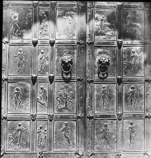 Augsburg, Bronzetür (Detail). Diözesanmuseum St. Afra