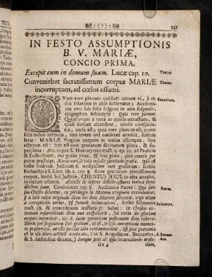 341-357, In Festo Assumptionis B. V. Mariae