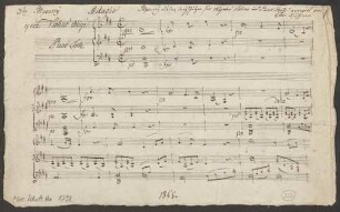 Potpourris, vl, pf, op. 122, HenK 122, WeV C.7, J J. 277, Fragments - BSB Mus.Schott.Ha 1792 : [heading, at left:] 3|t|e Potpourrÿ // op 122 // [at centre:] Potpourrÿ aus dem Freÿschützen für obligater [!] Violine und Piano Forte arangirt von // Jos: Küffner