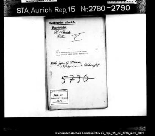 Die Dispensation des Bäckergesellen Johann Georg Altona in Aurich von der Wanderpflicht