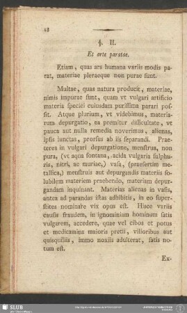 §. II. Et arte paratae