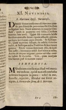 641-650, XI. - XV. Novembris