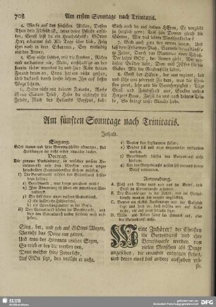 Am fünften Sonntage nach Trinitatis