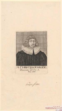 Christian Schrödel, Diakon bei Heilig-Geist; geb. 1630