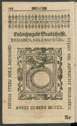 Eulenspiegels Grabschrifft