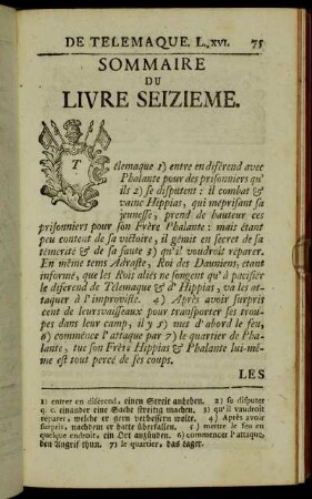 Sommaire du Livre seizieme. - Livre seizieme.