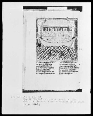Rudolf von Ems, Weltchronik — Die Arche Noah, Folio 11verso