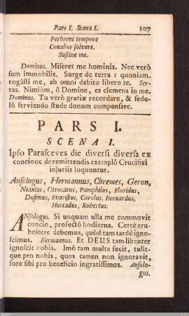 Pars I. Scena I. - III. (Ex Hoste Frater)