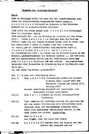 "Bemerke zur deutschen Sprache"