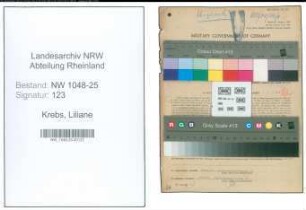 Entnazifizierung Liliane Krebs , geb. 29.07.1913 (Dramaturgin)