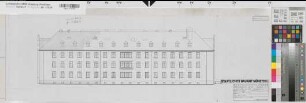 Münster (Münster) Portsmouth-Kaserne Block 4 Ostansicht 1971 1 : 100 30 x 92 Pause Finanzbauamt Münster