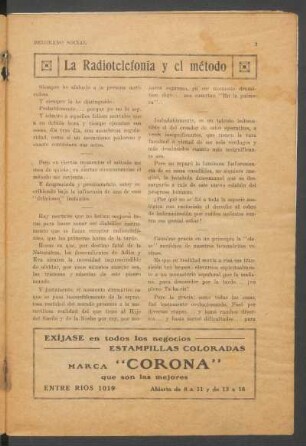 La radiotelefonía y el método