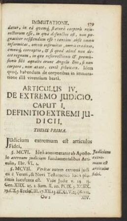 Articulus IV. [V.] De Extremo Iudicio.