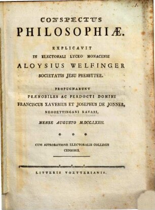 Conspectus Philosophiae