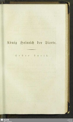 König Heinrich der Vierte. Erster Theil