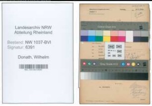 Entnazifizierung Wilhelm Donath , geb. 28.02.1908 (Techn.Inspektor)