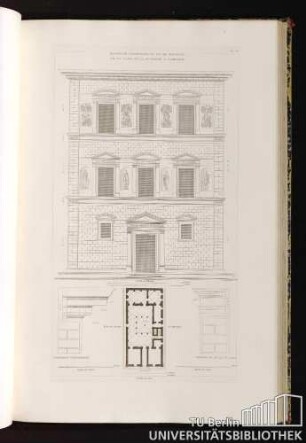 Pl. 63. Elevation Géometrale Du Palais Bartolini, Sur La Place De La St.e Trinité A Florence.