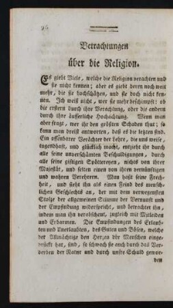 Betrachtungen über die Religion
