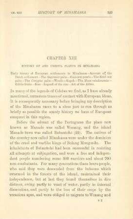 Chapter XIII. History of and useful plants in Minahassa