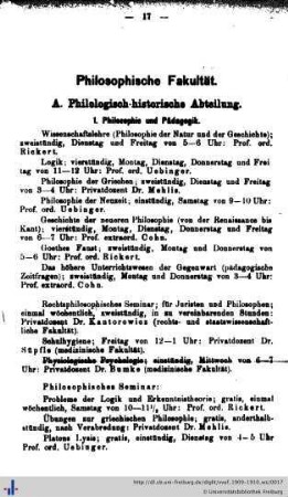 A. Philologisch-historische Abteilung.