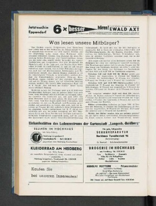 Was lesen unsere Mitbürger?