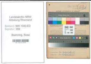 Entnazifizierung Rosa Boenning , geb. 07.05.1901 (Lehrerin)
