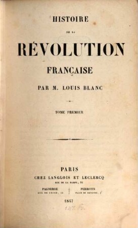 Histoire de la révolution française, 1