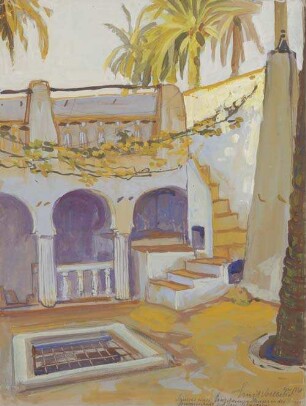 Inneres eines Eingeborenen-Hauses in der Oasen-Sommerstadt der Oase Ghardaia. Febr. 1930