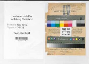 Entnazifizierung Reinhold Koch , geb. 07.04.1903 (Kraftfahrer)