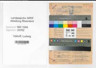Entnazifizierung Ludwig Viehoff , geb. 28.03.1892 (Zollbeamter)