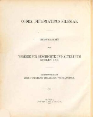 Liber fundationis episcopatus Vratislaviensis