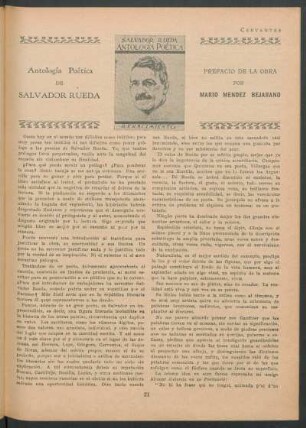 Antología poética de Salvador Rueda - Prefacio de la obra