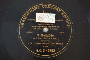 O Mathilde : [, du Engel meiner Triebe], Arie des Arnold] a. d. Oper "[Wilhelm] Tell" [1. Akt] / [G. Rossini]