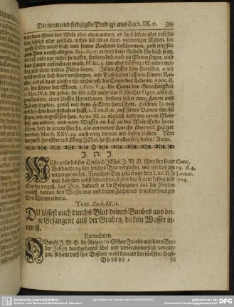 Die neun und sechtzigste Predigt aus Zach. IX. V. 11