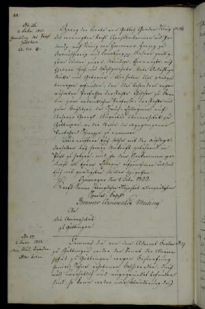 Ernennung des Professors der Rechte Göschen