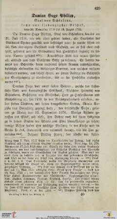 Damian Hugo Philipp, Graf von Schönborn