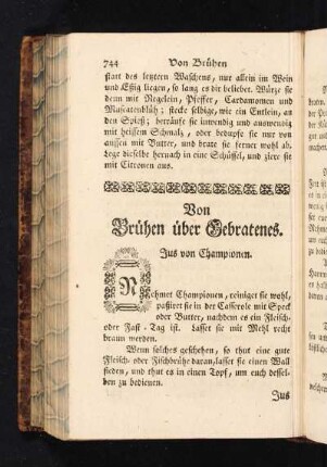 9) Von Brühen über Gebratenes.