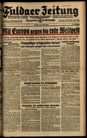 Ausgabe vom Montag, den 23. Juni 1941.